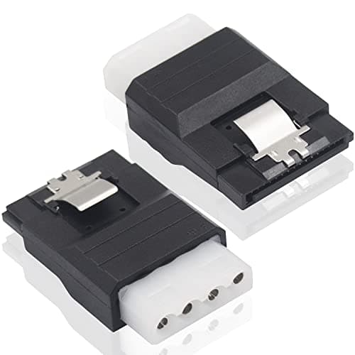 Image of Duttek Sata Molex Adapter, 4Pin Molex to Sata Power Adapter, Molex IDE 4Pin Female to Sata 15Pin Female Adapter Converter Connect for Latching SATA to Molex Adapter, 2 Packs