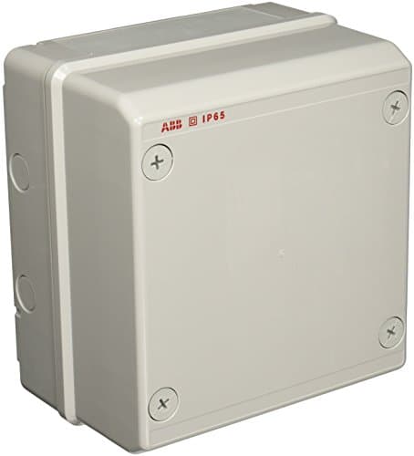 Image of ABB IP65 Junction Box • Fully Dust Sealed Enclosure • Waterproof Electric Cable Connector Unit • Shockproof Adaptable Indoor/Outdoor Box • 205 x 220 x 140mm