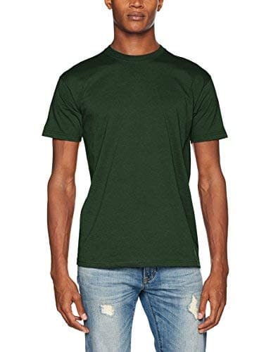 Image of Fruit of the Loom Men's Valueweight Short Sleeve T Shirt, Bottle Green, M UK