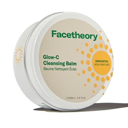 Image of Facetheory Glow-C Fragrance Free Cleansing Balm – Vitamin C Makeup Remover with Barrier-Supporting Oils & Butters, Balm to Oil to Milk Cleanser That Melts SPF, Dirt & Impurities while Soft on Skin