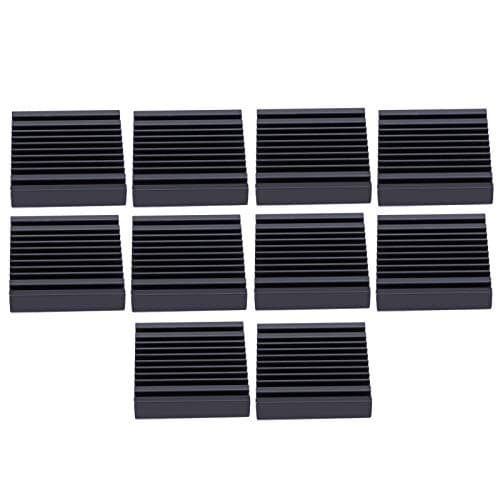 Image of 10pcs Aluminum Heat Sink for Transistor, Thermal Conductive Cooling Fin with Slotted Teeth, 40 x 9 x 40mm Black Heatsink for CPU IC Power Supply Motherboard Electronic