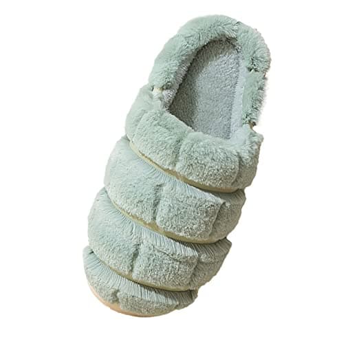 Image of Generisch Slipper Women Slippers for Women Thick Bottom Warm Slippers Indoor Outdoor Slippers, Mint Green, 4 UK