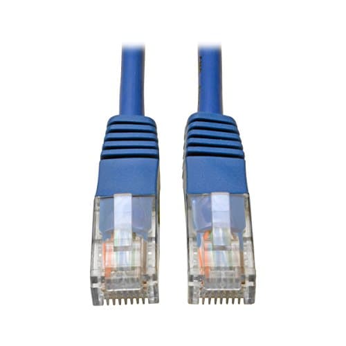 Image of Tripp Lite 1.22 m Cat5e / Cat5 350 MHz Snagless Molded UTP Patch Cable RJ45 M/M Blue (N002-004-BL)