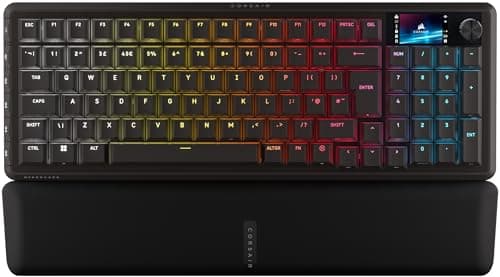Image of Corsair VANGUARD 96 WIRELESS Mechanical RGB Gaming Keyboard – QWERTY UK, 96% Layout, Hot-Swappable MLX Switches, 8000Hz Hyper-Polling, Stream Deck Integration, Flashtap SOCD – Black
