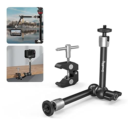 Image of SMALLRIG 10 Inch Magic Arm with Super Clamp Large Crab Pliers Clip for Monitor, LED Light for DJI Osmo Pocket 3, for DJI Osmo Action 4, for GoPro - KBUM2732B