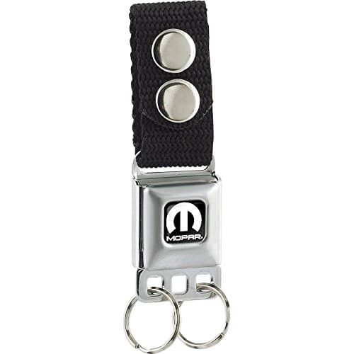 Image of Buckle Down Unisex's Keychain-Mopar Logo Full Color Black/White Key Chain, Multi, One Size