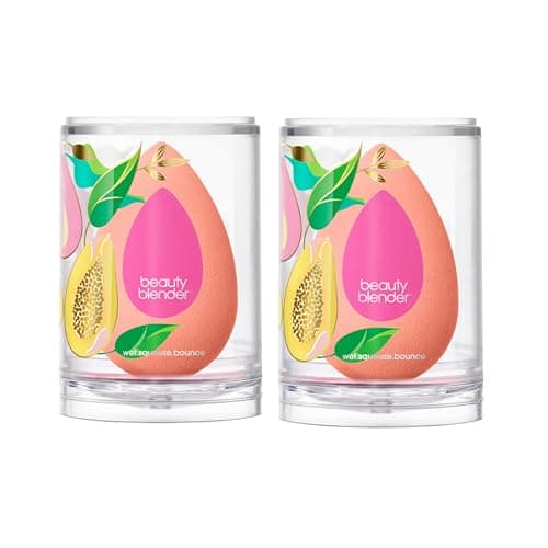 Image of Beautyblender® Papaya Summer Glow Duo – 2 Makeup Sponges – Ultra-Soft, Latex-Free & Reusable – For Foundation, Powder & BB Cream – Flawless Airbrush Finish