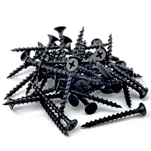 Image of 100 x 35mm Screws Black for Wood Corse Screw Plasterboard Drywall Black Phosphate
