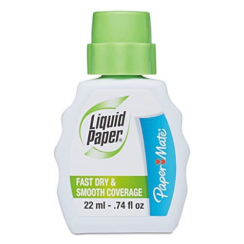 Image of Paper Mate Liquid Paper Fast Dry Correction Fluid, 22 mL, 12 Count