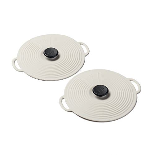 Image of Zeal L250C Silicone Keep Fresh Storage Airtight Seal Mini Lid Reusable Eco-Friendly Classic Design Set of 2 Cream (10cm/4")