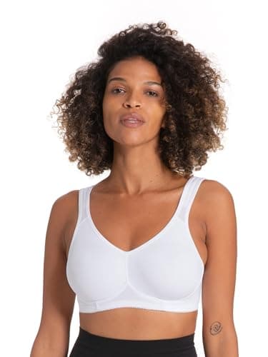 Image of Dorina Women's FLEX Non-Padded Sports Bra - Breathable Tactel Micro Fabric, Full Coverage Racerback Design for Low-Impact Workouts, White