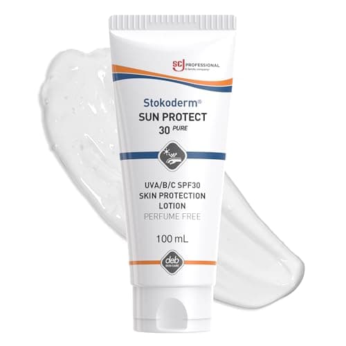 Image of SC Johnson Professional Stokoderm Sun Protect SPF30 - UVA/UVB/UVC Protection - Moisturising Suncream - Water Resistant - Vitamin E - Perfume Free - 100ml Tube - For Professional Use Only