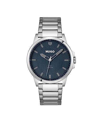 Image of HUGO Analogue Quartz Watch for Men #First Collection with Silver Stainless Steel Bracelet - 1530186