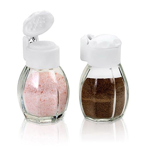 Image of METALTEX Glass Salt and Pepper Set, 40ml, White