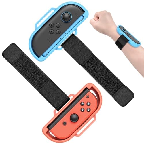 Image of [𝐒𝐰𝐢𝐭𝐜𝐡 𝟐/𝟏/𝗢𝗟𝗘𝗗] Wristbands for Nintendo Switch 2(2025)/Switch 1/OLED for Just Dance 2026/2025/2024//2023, 2 Pack Secure & Skin-Kindly Wrist Straps Accessories for Joypad, Fit Adult &Kids