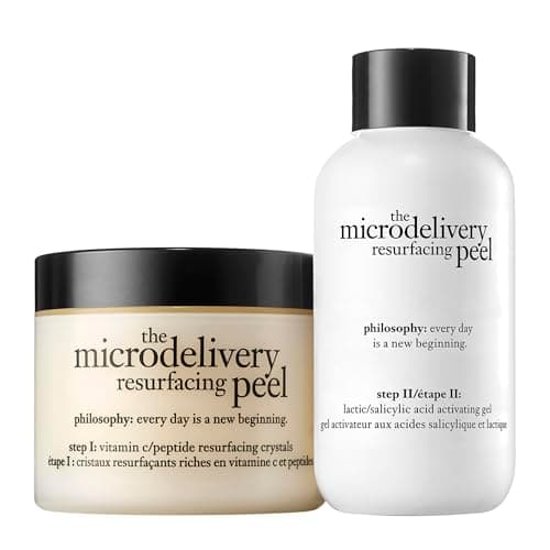 Image of philosophy microdelivery at-home vitamin c peptide peel 120ml, lactic and salicylic acid peel