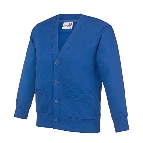 Image of AWDis Academy Childrens/Kids Button Up School Cardigan (5-6 Years) (Royal Blue)