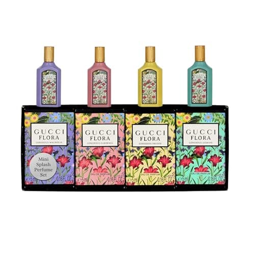 Image of Gucci Perfume for Women Variety 4-Piece Mini Splash Travel Gift Set | Gorgeous Magnolia + Gorgeous Gardenia + Gorgeous Orchid + Gorgeous Jasmine