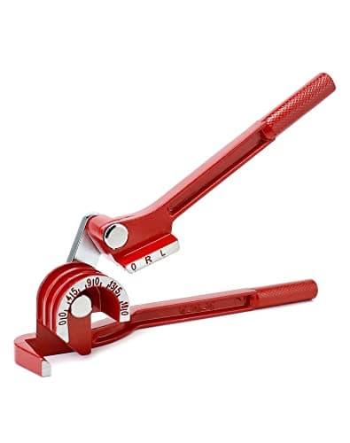 Image of QWORK® 180 Degree Pipe Bender, for 1/4" (6.35mm), 5/16" (7.9mm), 3/8" (9.5mm) Pipe Outer Diameter, Aluminum Alloy Pipe Bending Tool
