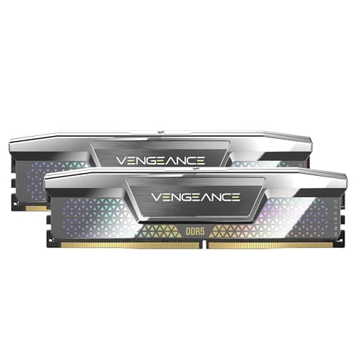 Image of CORSAIR VENGEANCE DDR5 CUDIMM 48GB (2 x 24GB) DDR5 Up to 8400MHz CL40-52-52-135 1.40V Intel XMP Desktop Computer Memory – Silver (CMKC48GX5M2X8400C40)