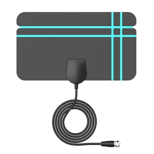 Image of TV Ariels Indoor,650+ Miles Range Indoor TV Aerial for Smart TV and Older with Signal Booster - Digital Aeria for Local Channels Support HD 4K 1080P -16.4ft Aerial Cable (Classic Black)