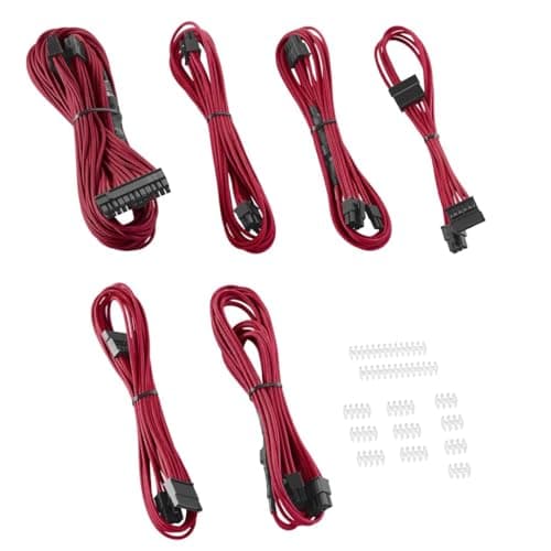 Image of CableMod compatible C-Series Rmi, RMx ModFlex Essentials Cable Kit - rot