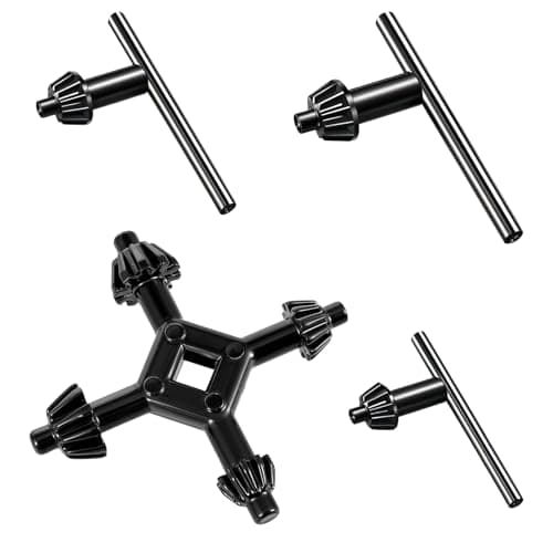 Image of 4 Pcs Drill Chuck Keys for Drill Chuck Key Heavy Duty Carbon Steel Replacement for Drills Press Accessories Electric Drills Chucks 4 in 1 Steel Chucks Keys (Various Sizes)