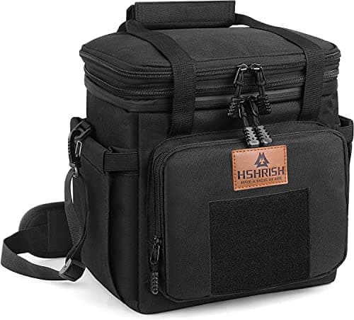 Image of HSHRISH Lunch Bag Large Lunch Bag for Men, Double Layer Insulated Large Tactical Cooler Bag for Men Adults Waterproof Leakproof Durable Lunch Bog for Work Picnic Camping Day Trips, 16L Black
