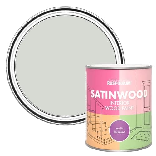 Image of Rust-Oleum Grey Satinwood Interior Wood Paint - Winter Grey 750ml