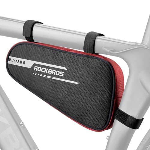 Image of ROCKBROS Bike Triangle Bag Bicycle Frame Bag Reflective Bike Bicycle Under Top Tube Pouch Side Opening Corner Pouch Storage Pack for Cycling 1.2L