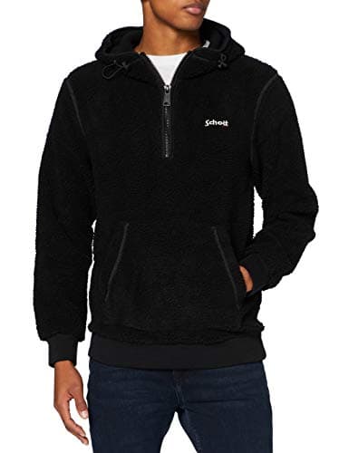 Image of Schott NYC Men's Swandric1 Hooded Sweatshirt Not Applicable, Black, X-Large