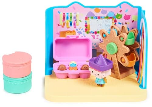 Image of Gabby’s Dollhouse, Baby Box Craft-A-Riffic Room with Baby Box Cat Figure, Accessories, Furniture and Dollhouse Deliveries, Kids’ Toys for Ages 3 and up
