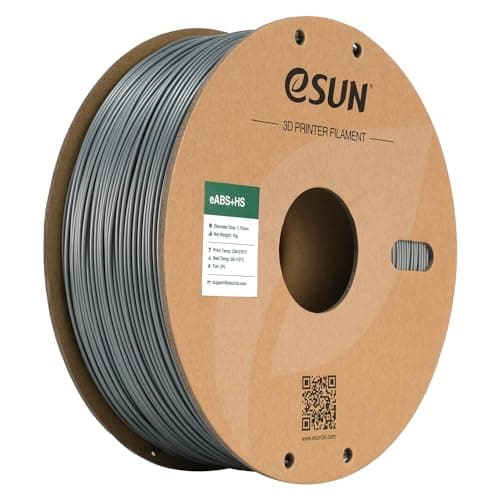 Image of eSUN ABS+ Filament 1.75mm, eABS+HS High Speed 3D Printer Filament ABS Plus, Dimensional Accuracy +/- 0.05mm, 1KG Spool (2.2 LBS) for 3D Speedy Printing,Silver