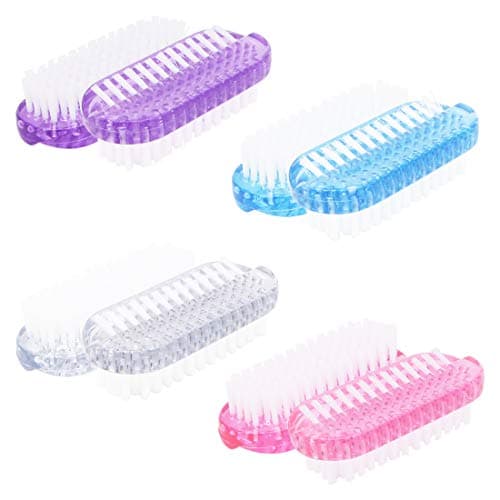 Image of 8 Pack Nail Brushes,Double Sided Nail Hand Scrubbing Cleaning Brush Colorful Plastic Two-Sided Brush for Men Women Manicure Supplies