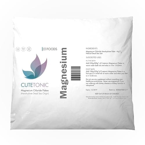 Image of Cutetonic® Ultra Pure Magnesium Chloride Flakes Dead Sea Origin (Bag) (1KG)