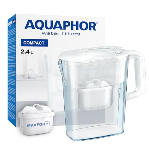Image of AQUAPHOR Water Filter Jug Compact with 1 X Maxfor+ Filter - 2.4L Capacity - White