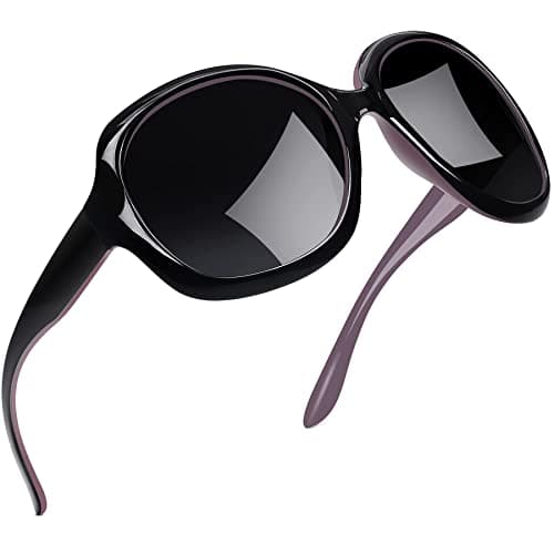 Image of Joopin Oversized Sunglasses for Women Fashion Large Frame Designer Sun Glasses Polarised UV Protection Big Sunnies Shades Ladies (Elegant Black Purple)