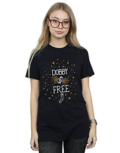 Image of Harry Potter Women's Dobby is Free Boyfriend Fit T-Shirt XXX-Large Black
