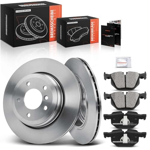 Image of Frankberg Brake Kit incl. 2x Brake Disc + 4x Brake Pad Rear Compatible with 5 Series Touring E61 5 Series E60 6 Series Cabriolet E64 6 Series E63 Replace# 34212339278