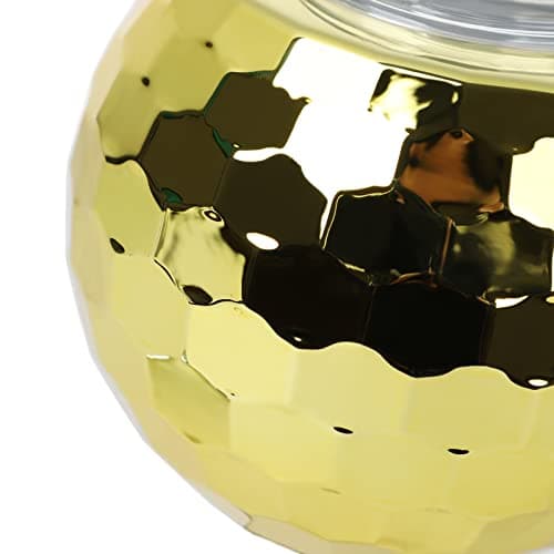 Image of Disco Balls Cup with Straw, Unique Retro Disco Design, 580ml Capacity Drink Cups for Parties, KTV, Bars, Nightclubs, Fun Gifts or Party Supplies (Gold)