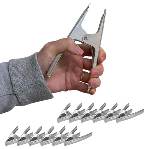 Image of Woodside Pack of 12 Heavy Duty Spring Clamps Market Stall Tarpaulin Clips