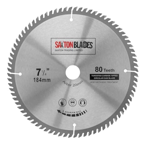 Image of TCT18480T20B TCT Circular Saw Blade 184mm x 80T x 20mm Bore (16mm ring) fits Evolution Bosch Makita etc