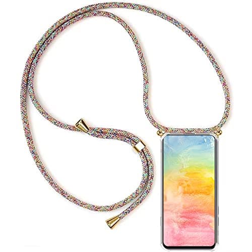 Image of YAMCCCSE Mobile Phone Chain Case for Vivo V21 5G/4G with Strap, rainbow, Vivo V21 5G/4G