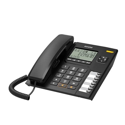 Image of ALCATEL T78 - Corded Phone - Large Screen - Handsfree - Call Block - Illuminated Incoming Call Indicator - Redial Button - 8 Direct Memory Keys - Black