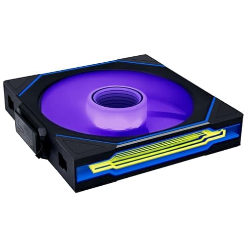 Image of Lian Li UNI SL INF Reverse Wireless Addressable RGB PWM Case Fan with Daisy Chain Design, Reverse Blade Intake Airflow, Triple Lighting Zones, 2.4GHz Wireless Control, 140mm - Black