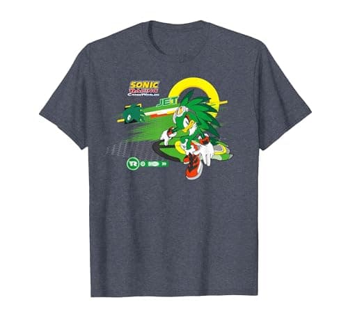 Image of Sonic The Hedgehog: CrossWorlds T-Shirt, Men, Heather Blue, X-Large
