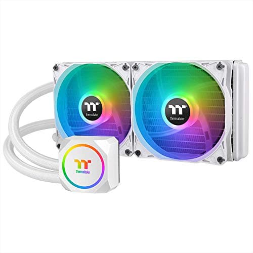 Image of Thermaltake TH240 ARGB Snow Edition AM5/AMD/Intel LGA1200 Ready All-in-One Liquid Cooling System 240mm High Efficiency Radiator CPU Cooler CL-W301-PL12SW-A, White