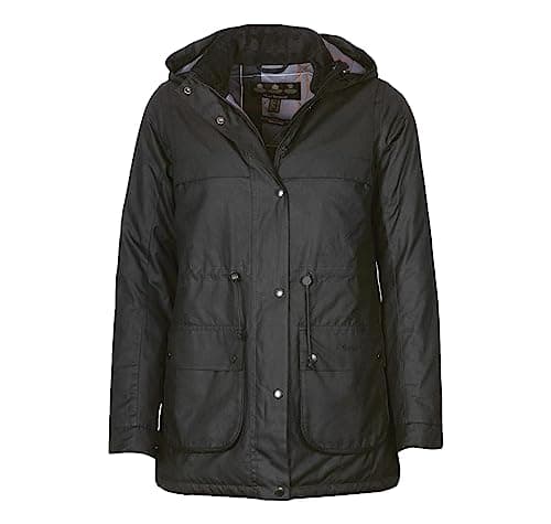 Image of Barbour CASSLEY WAX LWX1080BK71 Women's Parka Olive Colour Size UK 8, See PHOTOS