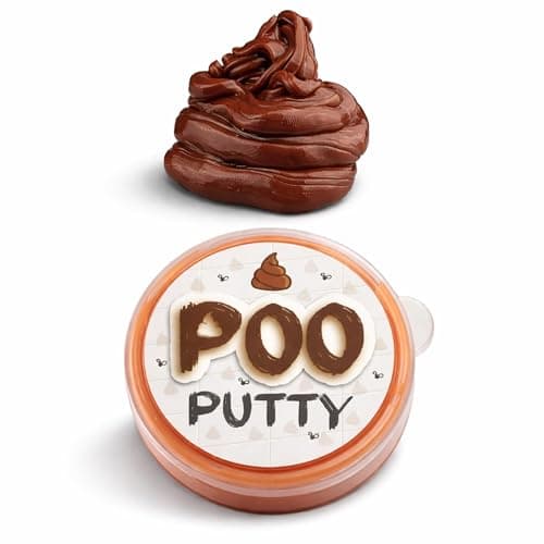 Image of Brown Poo Slime Putty, 1 Pack, Turd Poop Prank, Fun Novelty, Magical and Squishy, Stress Relief Fiddle Toy, Great for Children with Autism, Special Needs, ASD, ADHD, SPD (Poo Putty, 1)