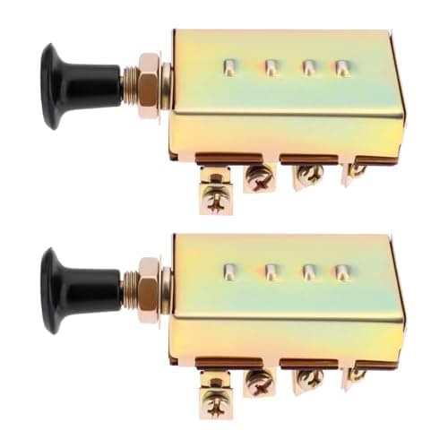 Image of ECSiNG 2 Pieces 4-Stage Car Pull Switch Horn Headlight Modification Switch for Tractors Excavators Automobile Agricultural Vehicle with 30A Fuse